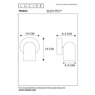 Interiérové svietidlo LUCIDE PUNCH 1xGU10 13958/01/30