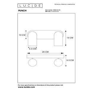 Interiérové svietidlo LUCIDE PUNCH 2xGU10 13958/02/30