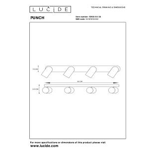 Interiérové svietidlo LUCIDE PUNCH 4xGU10 13958/04/30