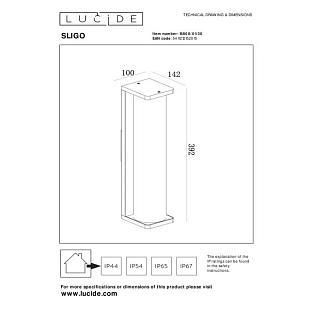 Vonkajšie svietidlo LUCIDE SLIGO Wall IP65 15808/01/30