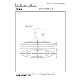 Interiérové svietidlo LUCIDE DIKRA Pendant 76464/05/30