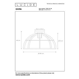 Interiérové svietidlo LUCIDE DIKRA Ceiling  76164/40/30