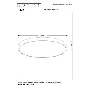 Interiérové svietidlo LUCIDE UNAR Ø60cm Matt Gold/Brass 79185/60/02