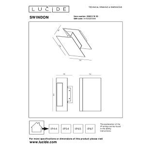 Vonkajšie svietidlo LUCIDE SWINDON IP54 Black 28802/15/30