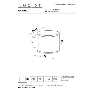 Vonkajšie svietidlo LUCIDE OXFORD IP54 Black 28803/01/30