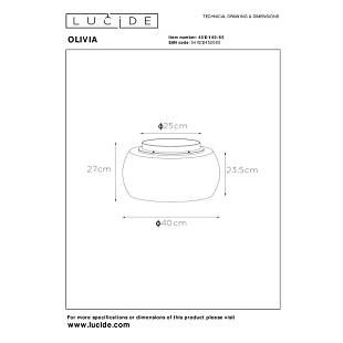 Interiérové svietidlo LUCIDE OLIVIA stropné 45101/40/65