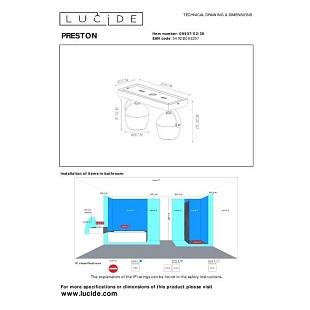 Interiérové svietidlo LUCIDE PRESTON black IP44 09937/02/30