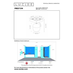 Interiérové svietidlo LUCIDE PRESTON white IP44 09937/01/31