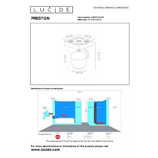 Interiérové svietidlo LUCIDE PRESTON black IP44 09937/01/30