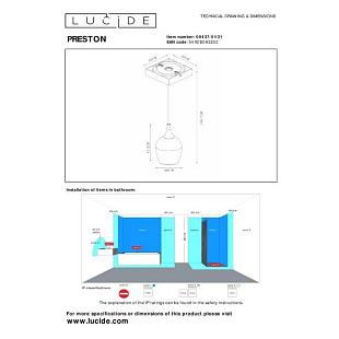 Interiérové svietidlo LUCIDE PRESTON white IP44 09437/01/31