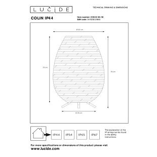 Vonkajšie svietidlo LUCIDE COLIN IP44 stojanová 03843/80/30