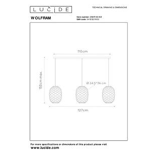 Interiérové svietidlo LUCIDE WOLFRAM 3xE27 21417/03/02