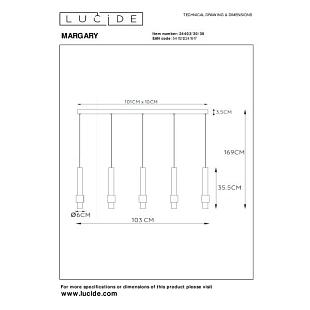 Interiérové svietidlo LUCIDE MARGARY 5x22W 24402/30/30