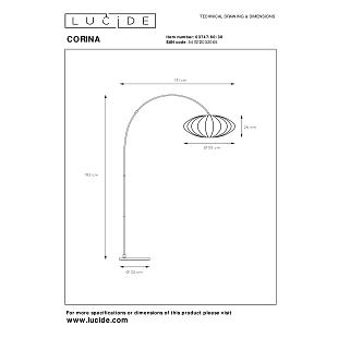 Interiérové svietidlo LUCIDE CORINA stojanové svietidlo 03747/60/30