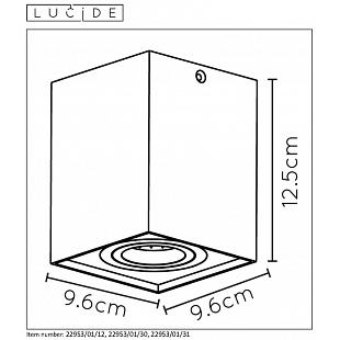 Interiérové svietidlo LUCIDE TUBE Spot 1xGU10 22953/01/30