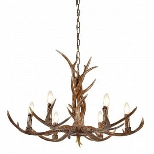 Interiérové svietidlo SearchLight Stag 6LT ANTLER 6416-6BR