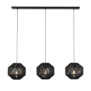 Interiérové svietidlo SearchLight WICKER PENDANT E27 11201-3BK