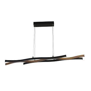 Interiérové svietidlo SearchLight BLACK WITH WOOD EFFECT 32104-1BK