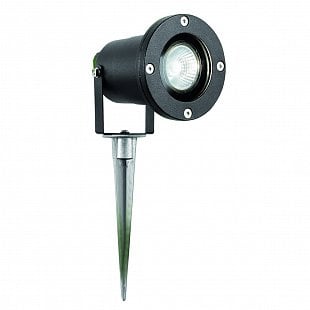 Vonkajšie svietidlo s bodcom do zeme SearchLight OUTDOOR 5001BK-LED