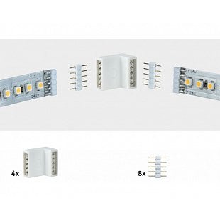 Príslušenstvo PAULMANN MaxLED rohová spojka bílá 4ks v balení vč. 8 zásuvných spojek