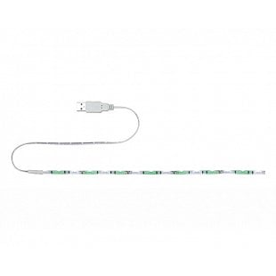 LED pás PAULMANN LED pásek 1,5W zelený/bílý s USB konektorem 30cm 70704
