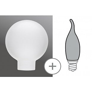 Žiarovky a LED PAULMANN Sklo žárovka Miniglobe 60 minihalogen satin