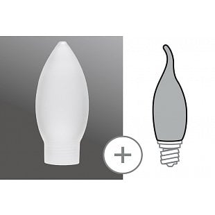 Žiarovky a LED PAULMANN Sklo žárovka svíčka minihalogen satin