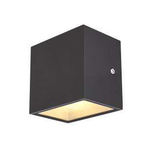Stropné svietidlo SLV SITRA CUBE WL LED venkovní nástěnné a stropné nástavbové svietidlo, antracit, IP44, 3000K, 10W