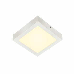 Stropné svietidlo SLV SENSER 18 Indoor, stropné LED svietidlo hranaté, bílé, 3000K
