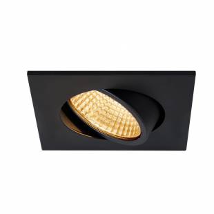 Stropné svietidlo SLV NEW TRIA 68 I CS Indoor, stropné vstavané LED svietidlo, černé, hranaté, 2700K, 38°, vč. přídržných pružin ovladače