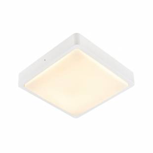 Stropné svietidlo SLV AINOS SQUARE SENSOR Outdoor, nástěnné a stropné LED svietidlo, bílé, spínač CCT 3000/4000K