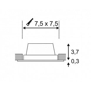 Vstavané svietidlo SLV FRAME BASIC, sada LED  112720