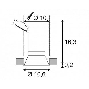 Bodové svietidlo SLV HORN -T GU10 IP20   113141