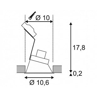 Bodové svietidlo SLV HORN -A, biele  matné 113151