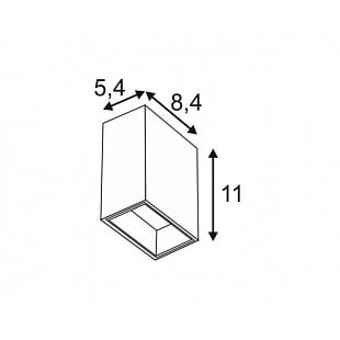 Vonkajšie nástenné svietidlo SLV QUAD XL,  biele  232431