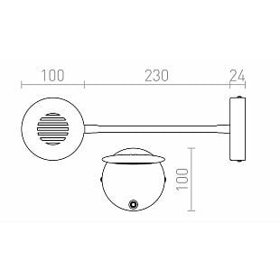 Interiérové svietidlo RENDL RED FLAP chróm  R12943