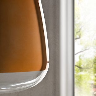 Závesné svietidlo REDO POUND COPPER CLEAR 01-1075