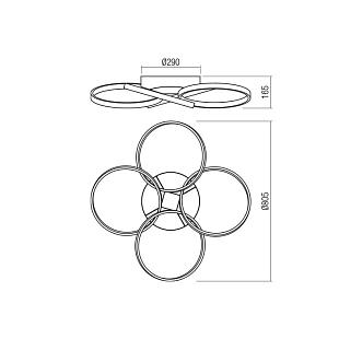 Interiérové svietidlo REDO ESPIRAL 64W sand black 01-2683