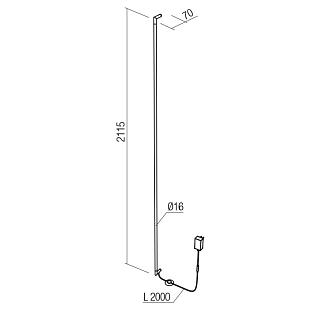 Interiérové svietidlo REDO STICK LED 48W BRASS  01-2794