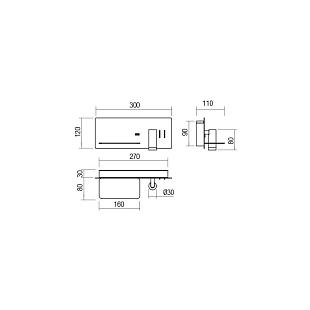 Interiérové svietidlo REDO BROOK nástenné svietidlo+USB  01-2984