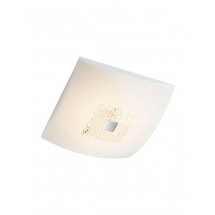 Stropné svietidlo REDO GLASER  BIELA  LED