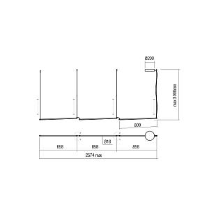 Interiérové svietidlo REDO STICK LED 36W BRASS  01-2798