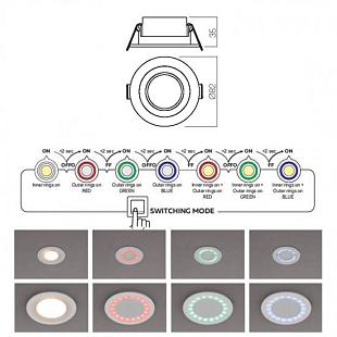 Interiérové svietidlo REDO PT 06 zápustné svietidlo RGB 70401