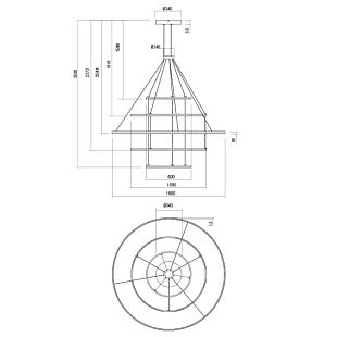 Interiérové svietidlo REDO ORBIT závesné svietidlo TRIAC 4000K 01-2489-TRIAC