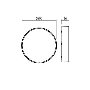 Vonkajšie svietidlo REDO NOX PL LED DG 300MM 91046