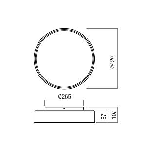 Interiérové svietidlo REDO HOVER 30W+10W BK 01-4464
