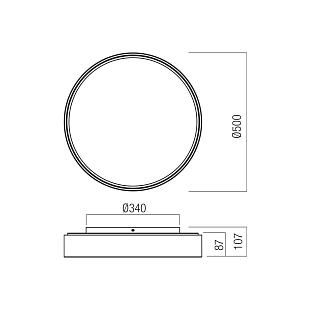 Interiérové svietidlo REDO HOVER 40W+15W BK 01-4466
