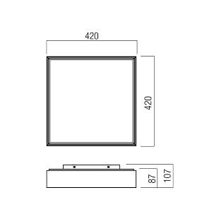 Interiérové svietidlo REDO HOVER SQ 30W+10W WH 01-4469