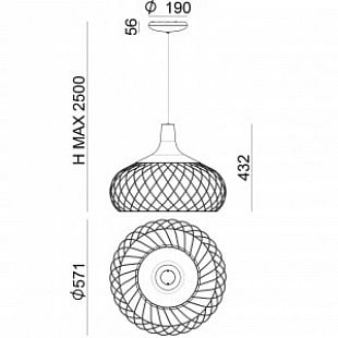 Závesné svietidlo MADE Mongolfier P3 LED 28W 8148