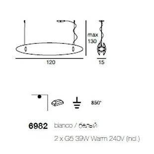 Interiérové svietidlo Závesná lampa Linea Light Skate 6982 6982